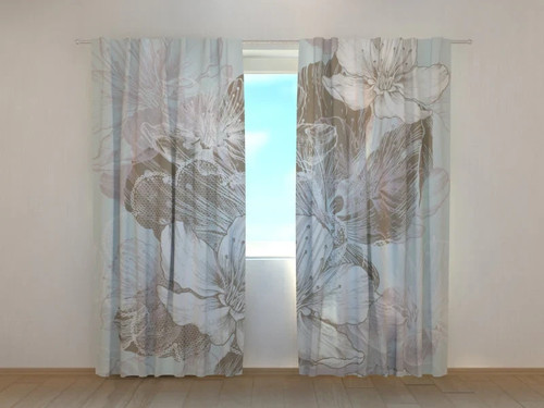 Tende floreale moderno - tende,